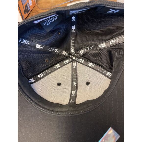 Miami Marlins Hat Cap‎ Fitted 7 5/8 Black New Era 59FIFTY MLB Baseball - Picture 4 of 7